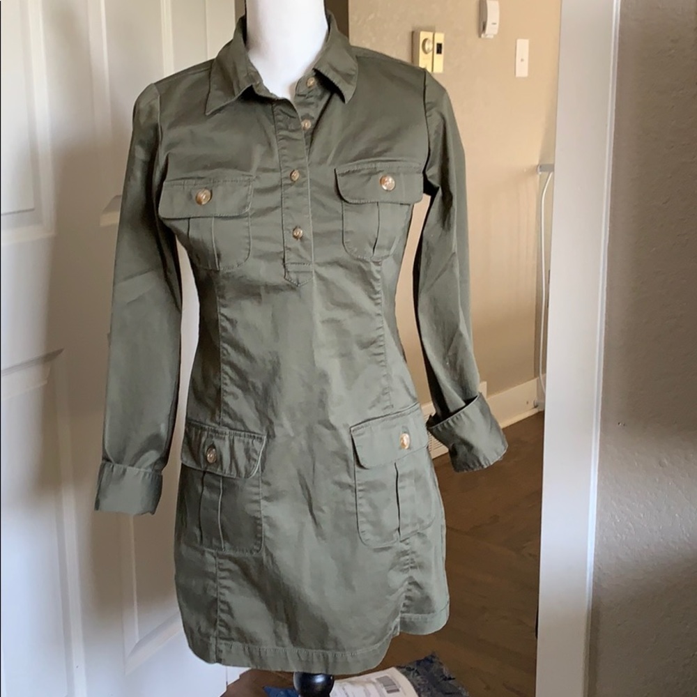 Old Navy Olive Utility Dress